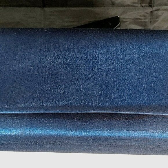 Gloria Vanderbilt Royal Blue Evening Purse Cross Body or Clutch Style Shimmer - Picture 2 of 2